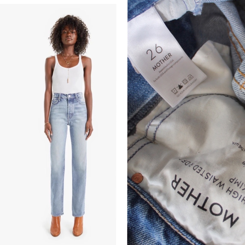 Mother Denim  High Waisted Rider Skimp in Give It Up 26 2 Preowned